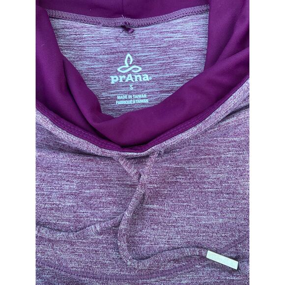 PrAna Purple Ember Athletic Cowl Neck Top Drawstring Pullover Tunic S‎ - Picture 2 of 11